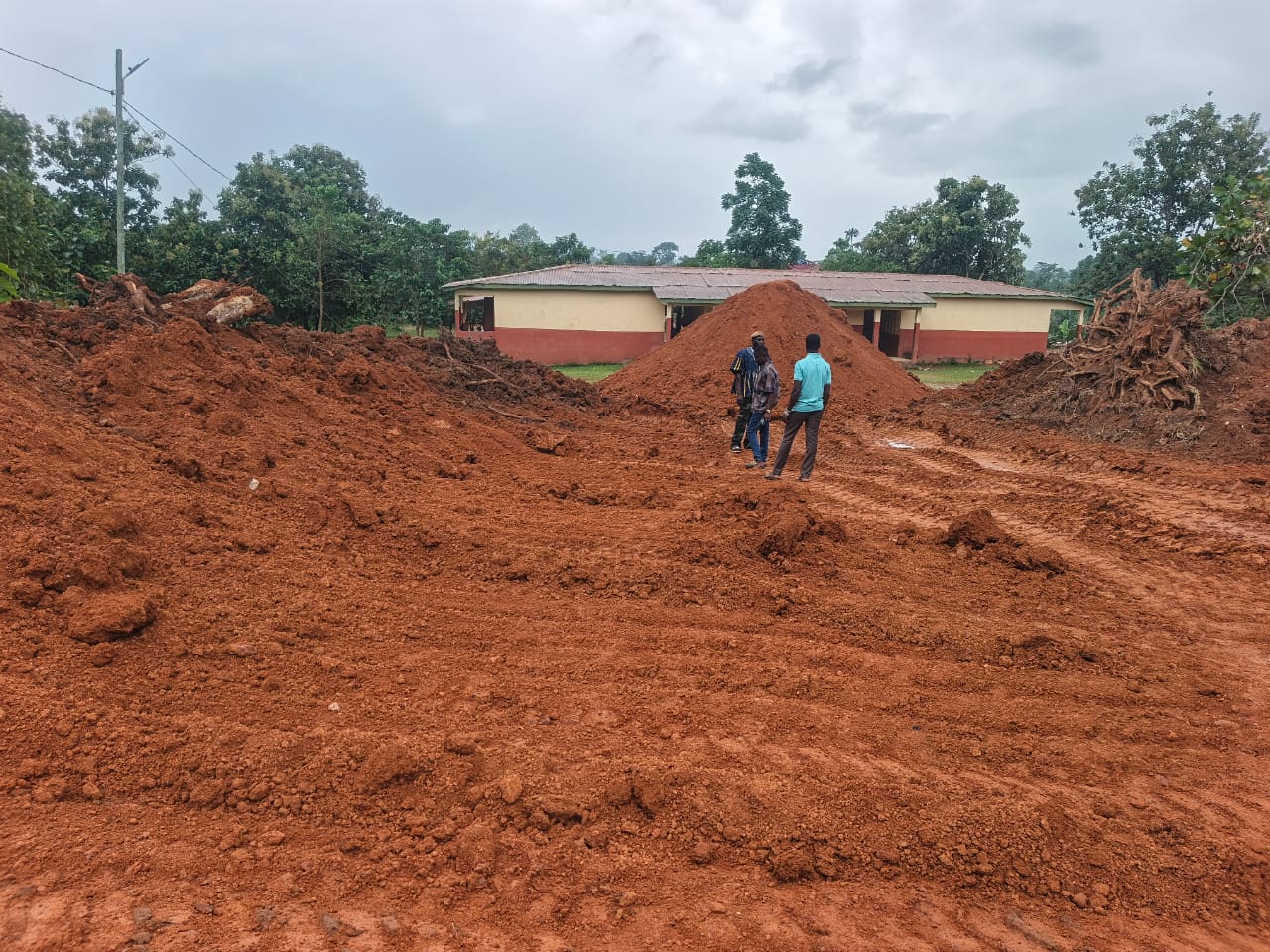 More images of site preparation for the construction of six unit classroom block at New Yakasi